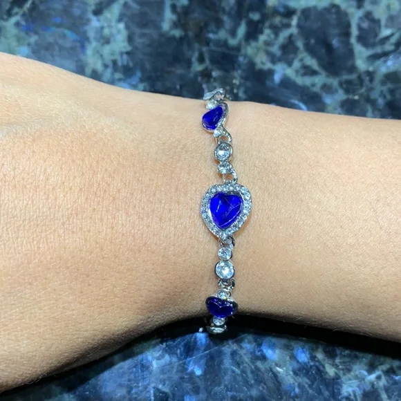 NWT Blue sapphire with diamonds bracelet - Picture 7 of 9